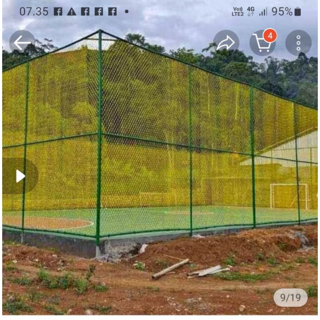 jaring serbaguna,bisa digunakan untuk dinding futsal,mini soccer,voly,basket dll menggunakan tali 3m