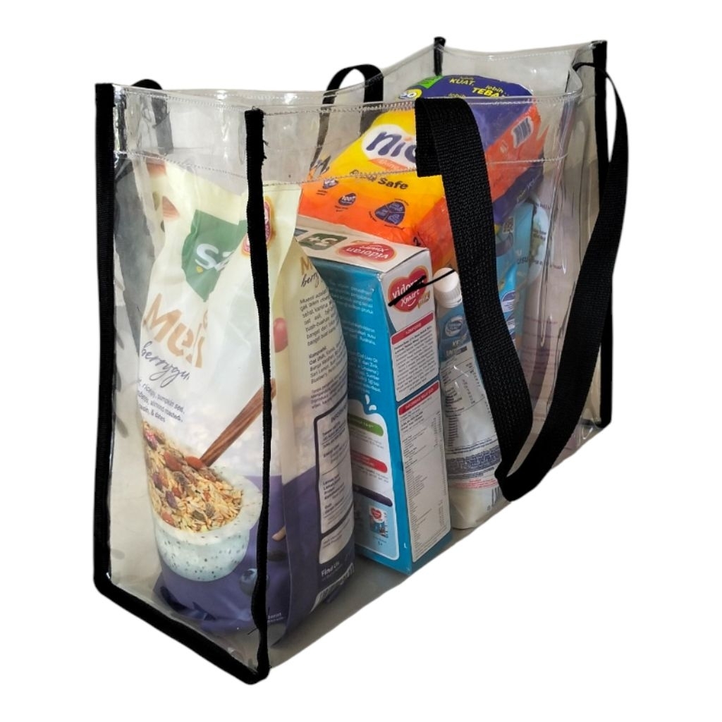 Tas Belanja Mika tebal 0,5 Transparan Ukuran Besar Tas Mika Serba Guna
