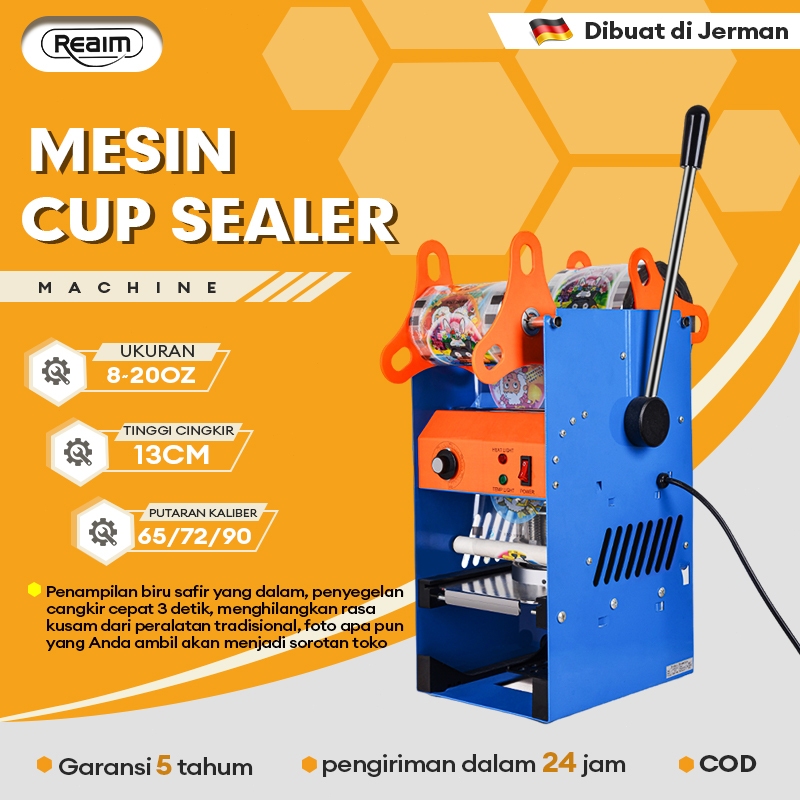Reaim Mesin Cup Sealer Mesin Cup Press 8-20 Oz Original Mesin Press Cup Mesin Press Gelas Plastik Se