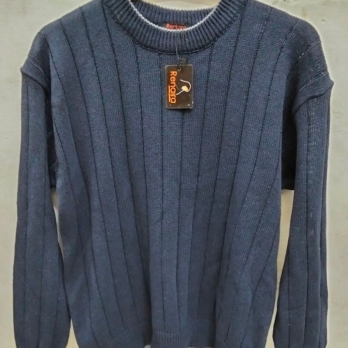 RENAIRA Baju Sweater Rajut Cardigan Atasan Pria Polos Tangan Panjang Ukuran M L XL Bahan PE Katun Wa