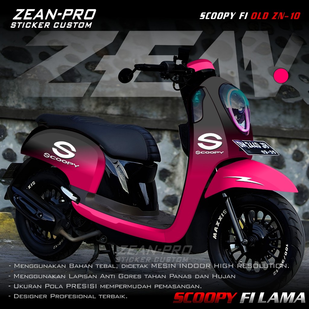 (PROMO COD) TERBARU Decal Sticker Honda Scoopy Fi Lama Full body - Stiker Skotlet Variasi Modifikasi