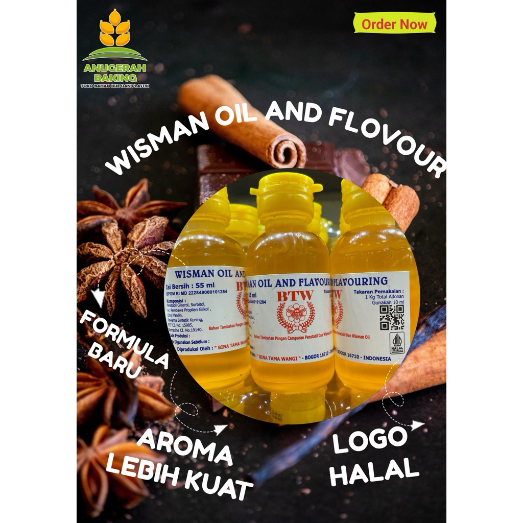 [BTW] Wisman Oil/ Cake Softener 60ml / Pelembut / memperbaiki tekstur kue aroma wisman