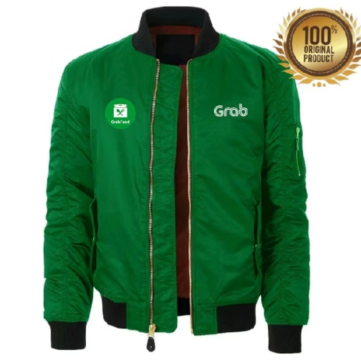 PROMO - Jaket Bomber GrabFood Terbaru / Jakey Ojol Grab / Grab Jaket / Jacket Grab Terbaru / Jakey O