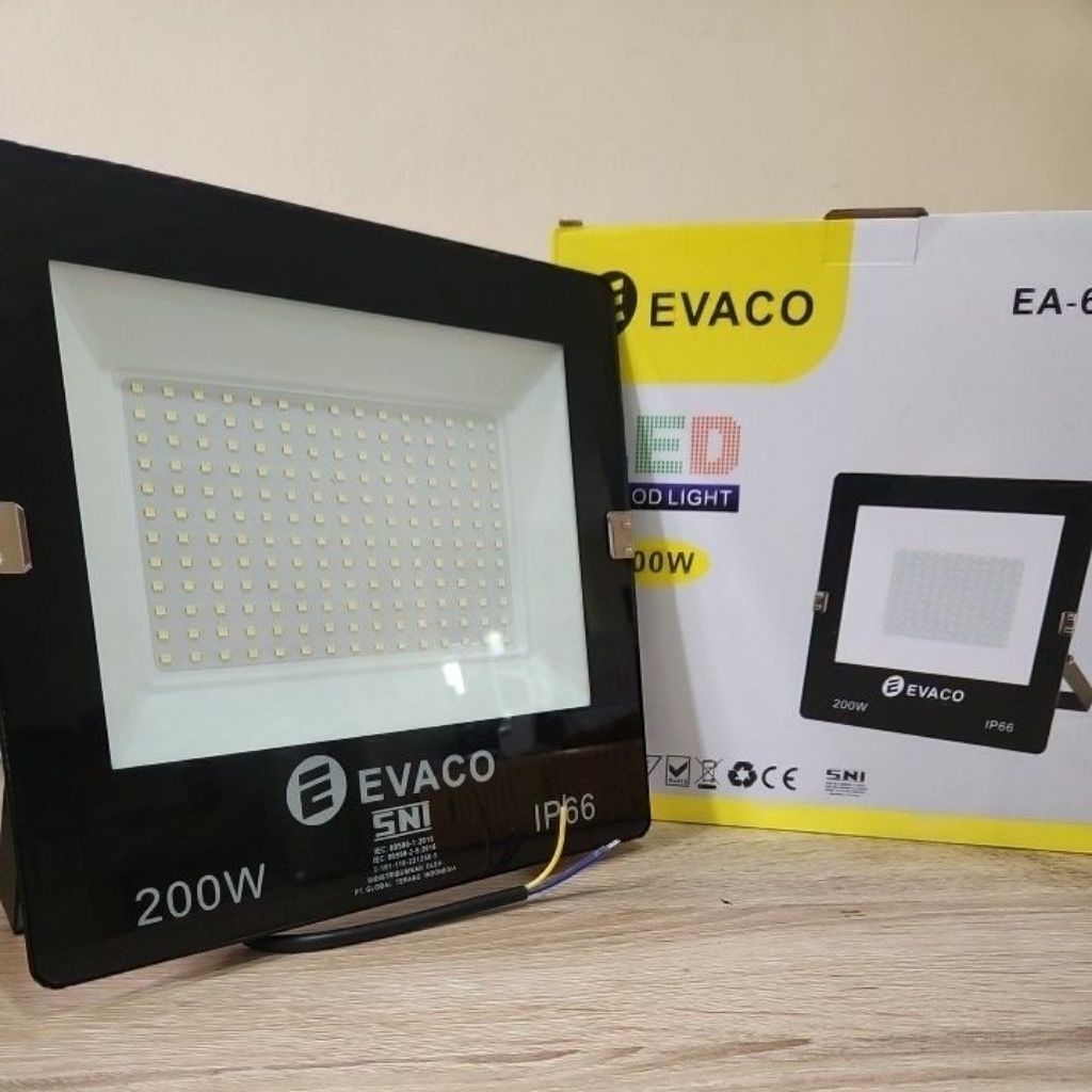 EVACO LAMPU SOROT LED 200 WATT LED FLOODLIGHT 200W IP66