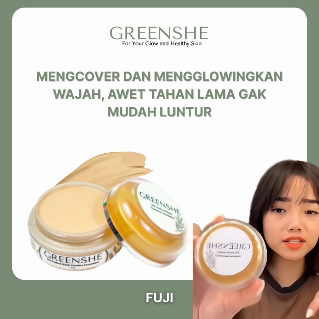 GREENSHE BEDAK FOUNDATION PEMUTIH WAJAH