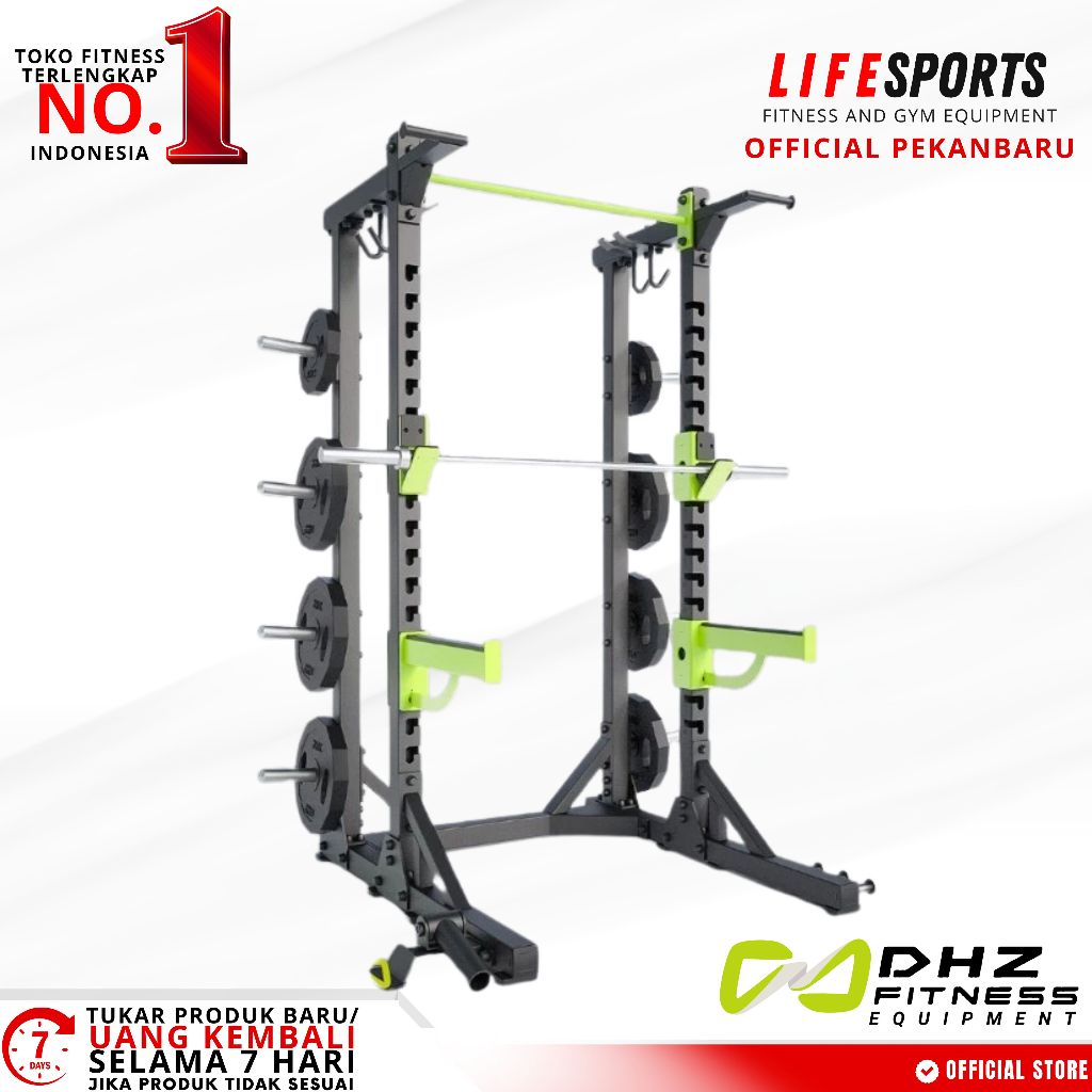 LIFESPORTS - Alat Fitness Gym Functional Half Rack Squat Power Rack Machine DHZ E6221