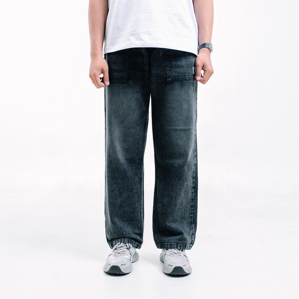 Fatigue Pants - Washing Denim - Grey - Celana Panjang Jeans Fatigue Warna Abu - Symposia!