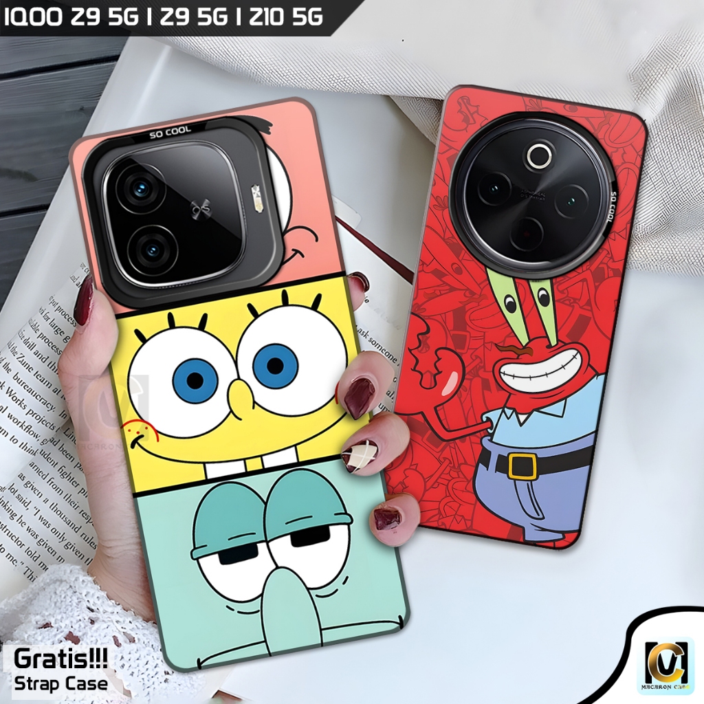 Case So Cool Iqoo Z9 5G | Iqoo Z9X 5G | Iqoo Z10 5G Terbaru 2025 Motif Spongebob | SoftCase HP Vivo 