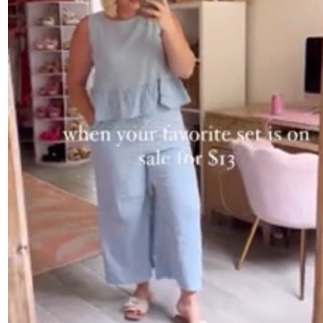 one set premium kekinian katun linen rami Ld 120