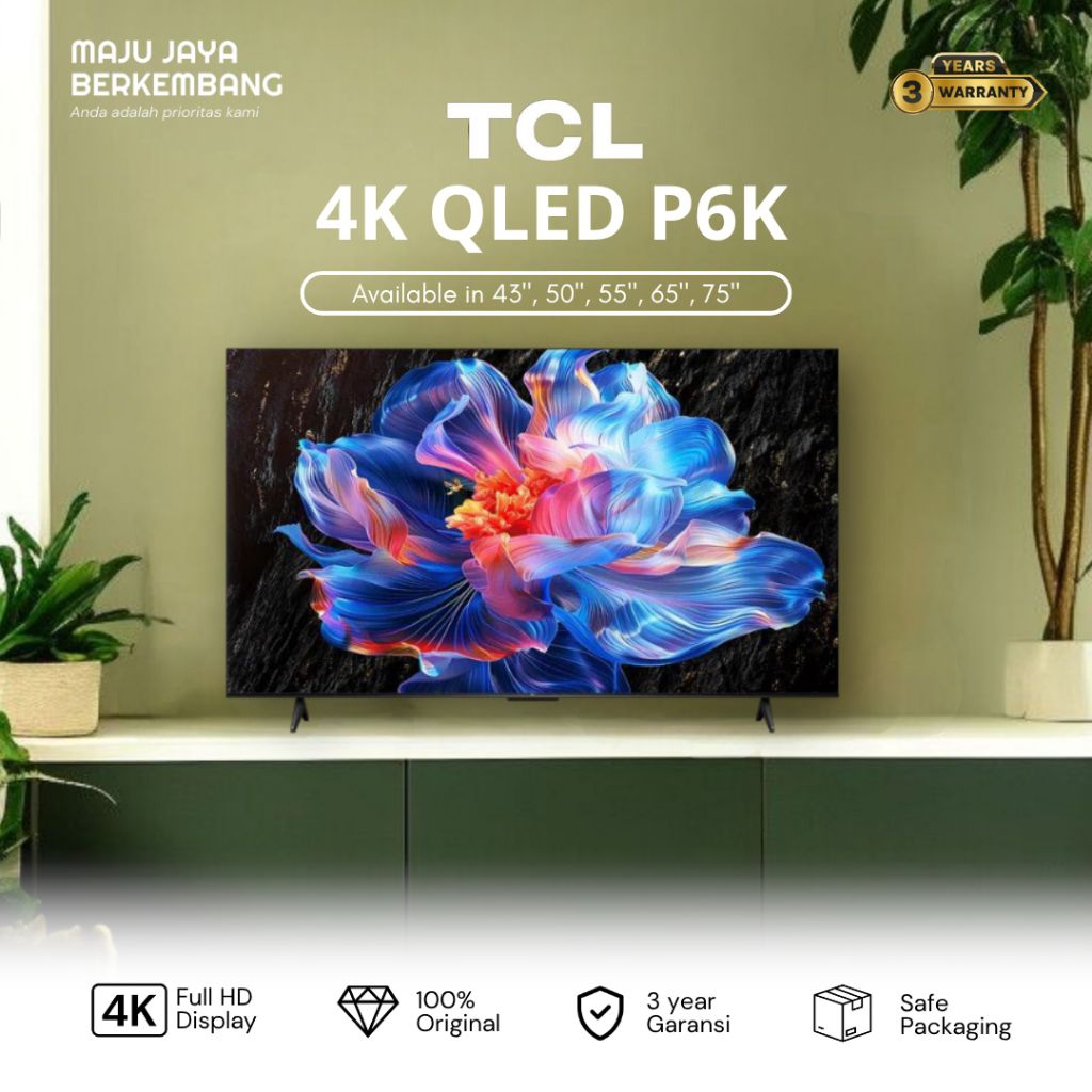 TCL 50P6K 4K G00GLE TV 50 inch 2025 Series P6K