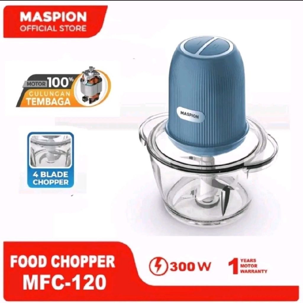Food Processor Maspion 1.2L MFC-120GL | Chopper Blender bumbu daging penghalus MFC120GL 120 GL MFC12