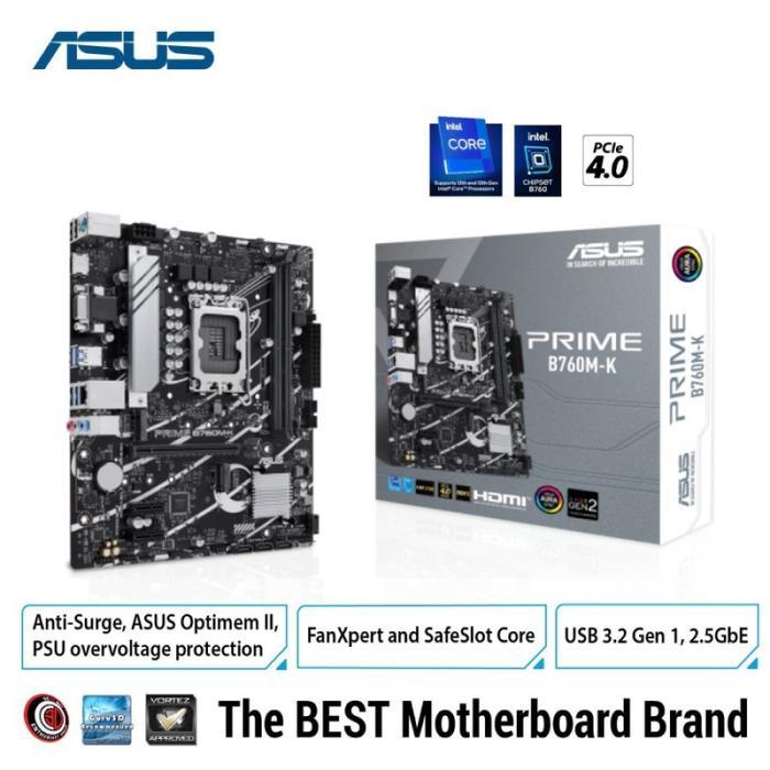 Motherboard ASUS PRIME B760M-K DDR5 (Intel LGA 1700, Gen12. Gen13, DDR5) - Asus B760MK DDR5