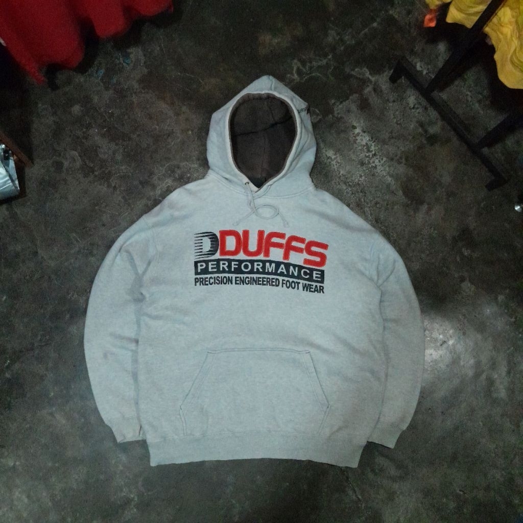 VINTAGE DUFFS SKATEBOARDING HOODIE GREY