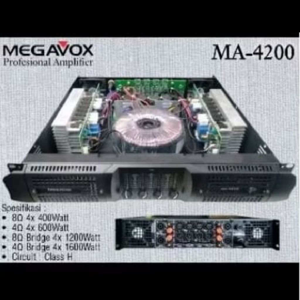 Power amplifier Megavox MA4200 4channel original MA 4200