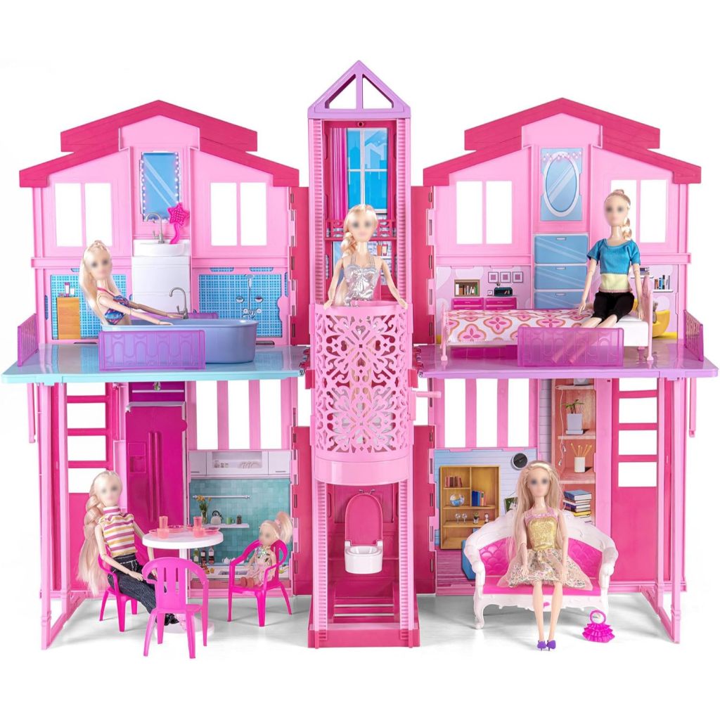 RUMAH BONEKA IMPIANKU, RUMAH BONEKA BESAR 36'', RUMAH BERMAIN DENGAN KAMAR BESAR & PERABOTAN BESAR,