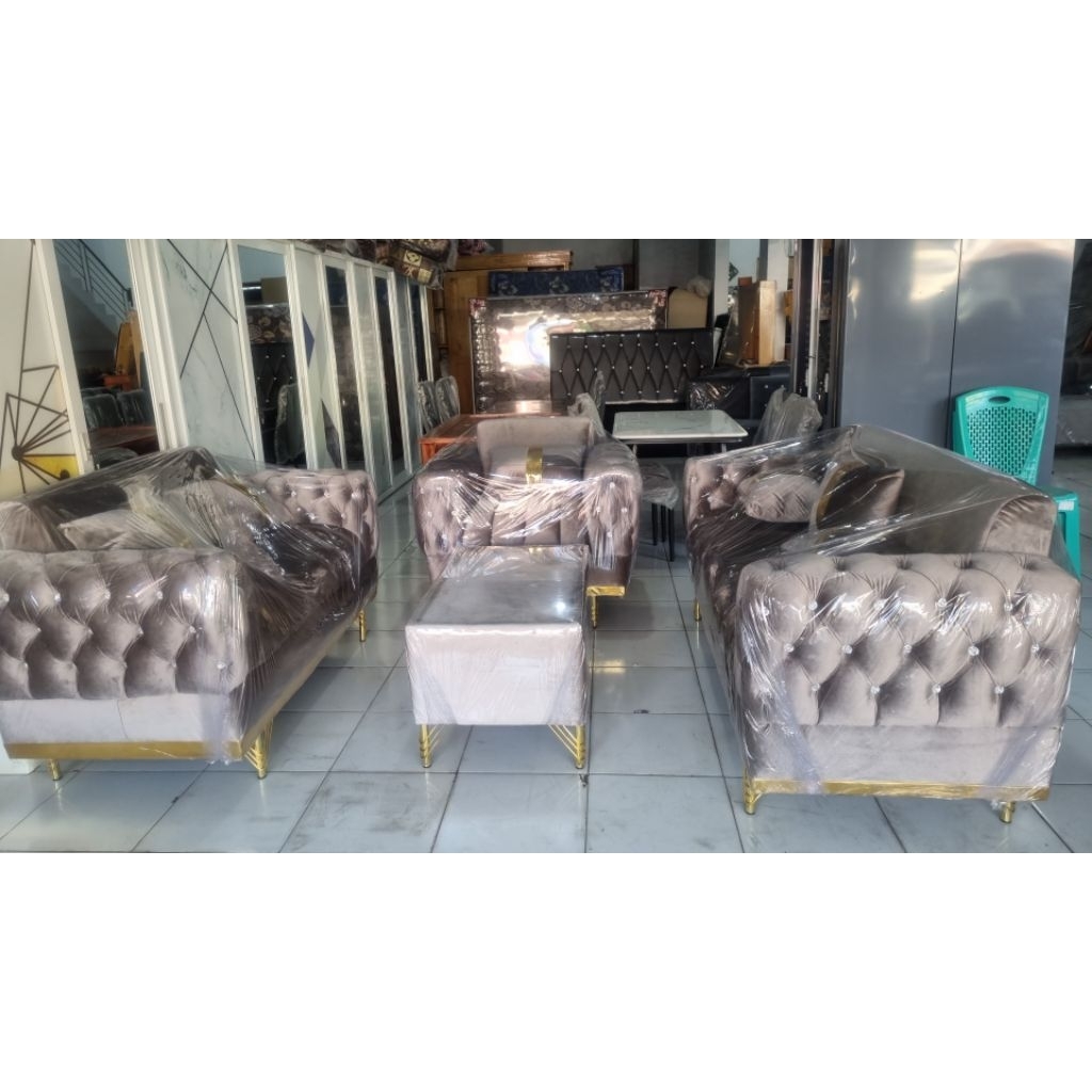 Sofa Kancing Premium/sofa kancing estetik/sofa minimalis
