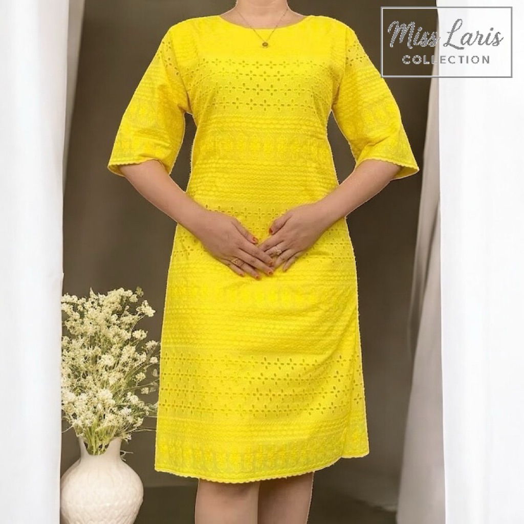 Dress Bordir Katun Bolong Mewah