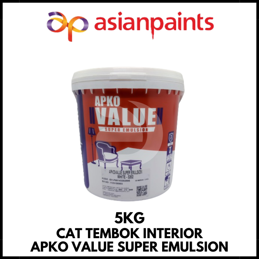 Asian Paints Apko Value Super Emulsion Galon 5 Kg