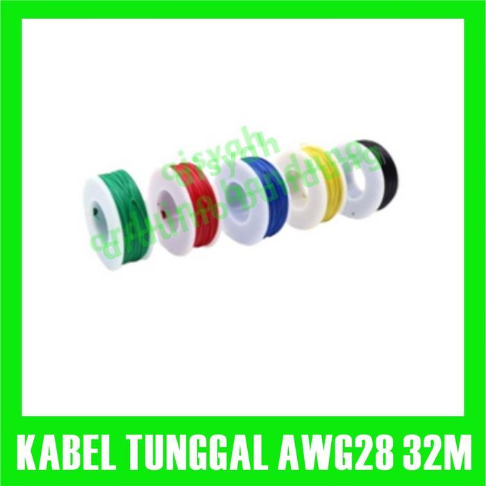 Kabel Kawat Jumper AWG 28 AWG28 1 Roll 32 METER 32M cable tunggal