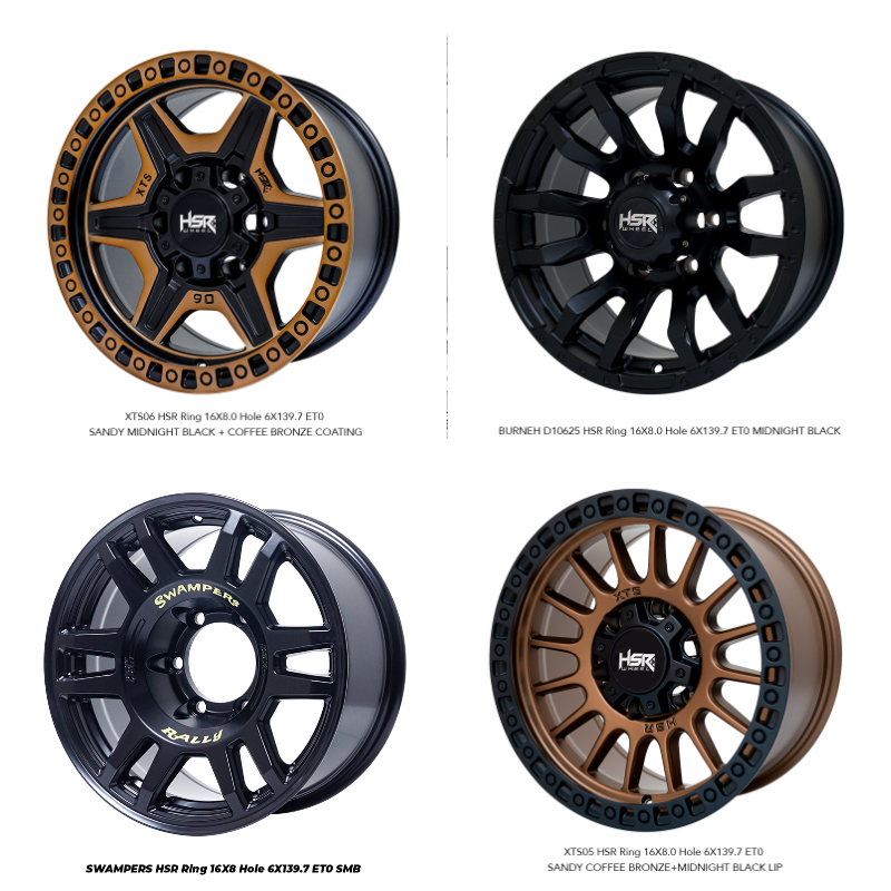 Pilihan Velg Mobil Ring 16 Lobang Baut 6 Pcd 6X139,7 Velg Racing HSR Wheel Surabaya