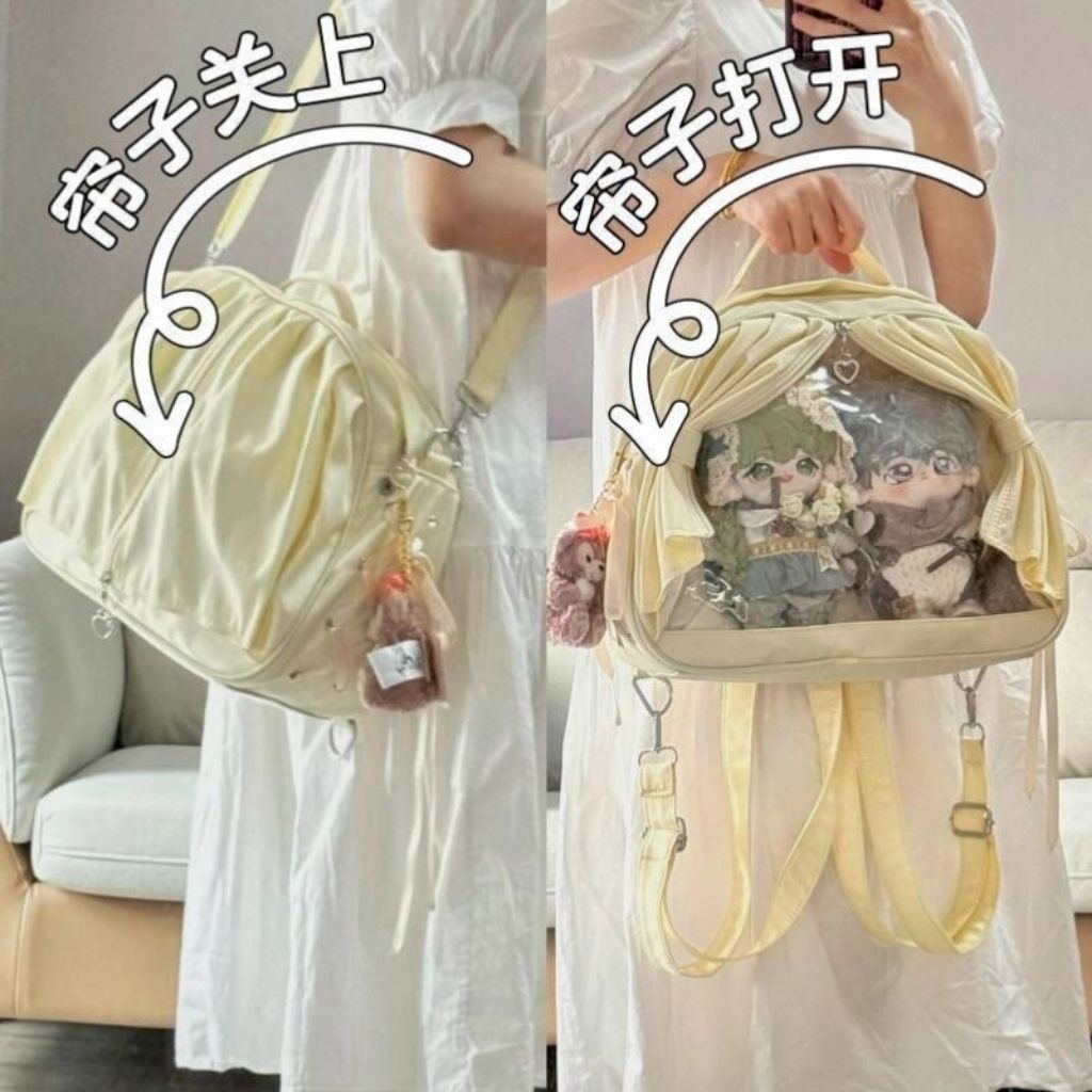 (NEW)ITABAG TIRAI – Ransel Selempang boneka Multifungsi | Bisa Selempang & Ransel | ita bag Estetik