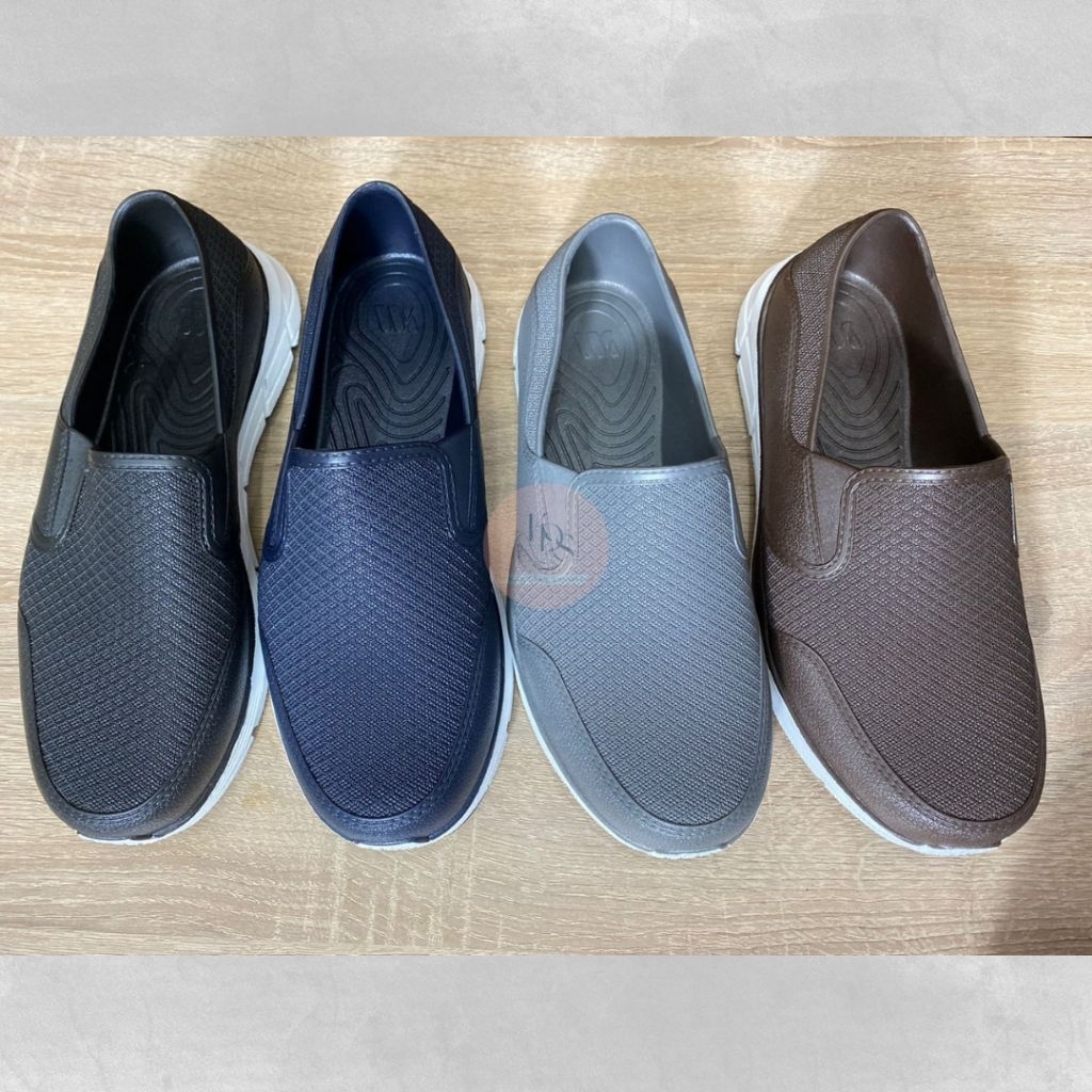 KDS | Yumeida Sepatu Pansus Karet Pria Dewasa/ Sepatu Kerja Cowok model Simple Kasual Lentur dan Nya