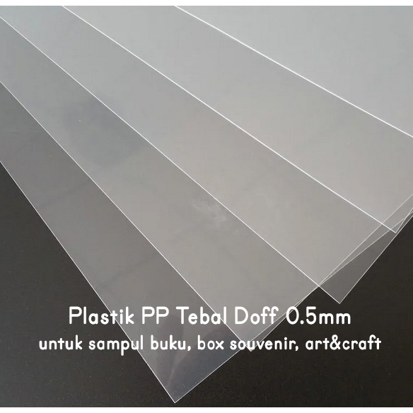 Plastik Mika PP Sheet Doff Tebal 0.5mm Sampul Agenda/Buku