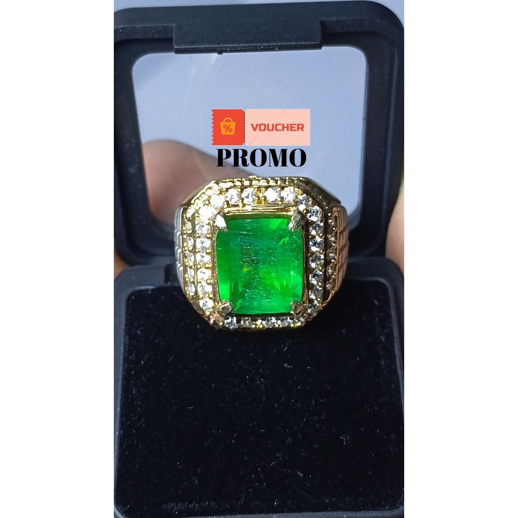 Promo Cincin zamrud kalimantan Asli chatam | Cincin zamrud kalimantan chatam | Batu Permata Koleksi