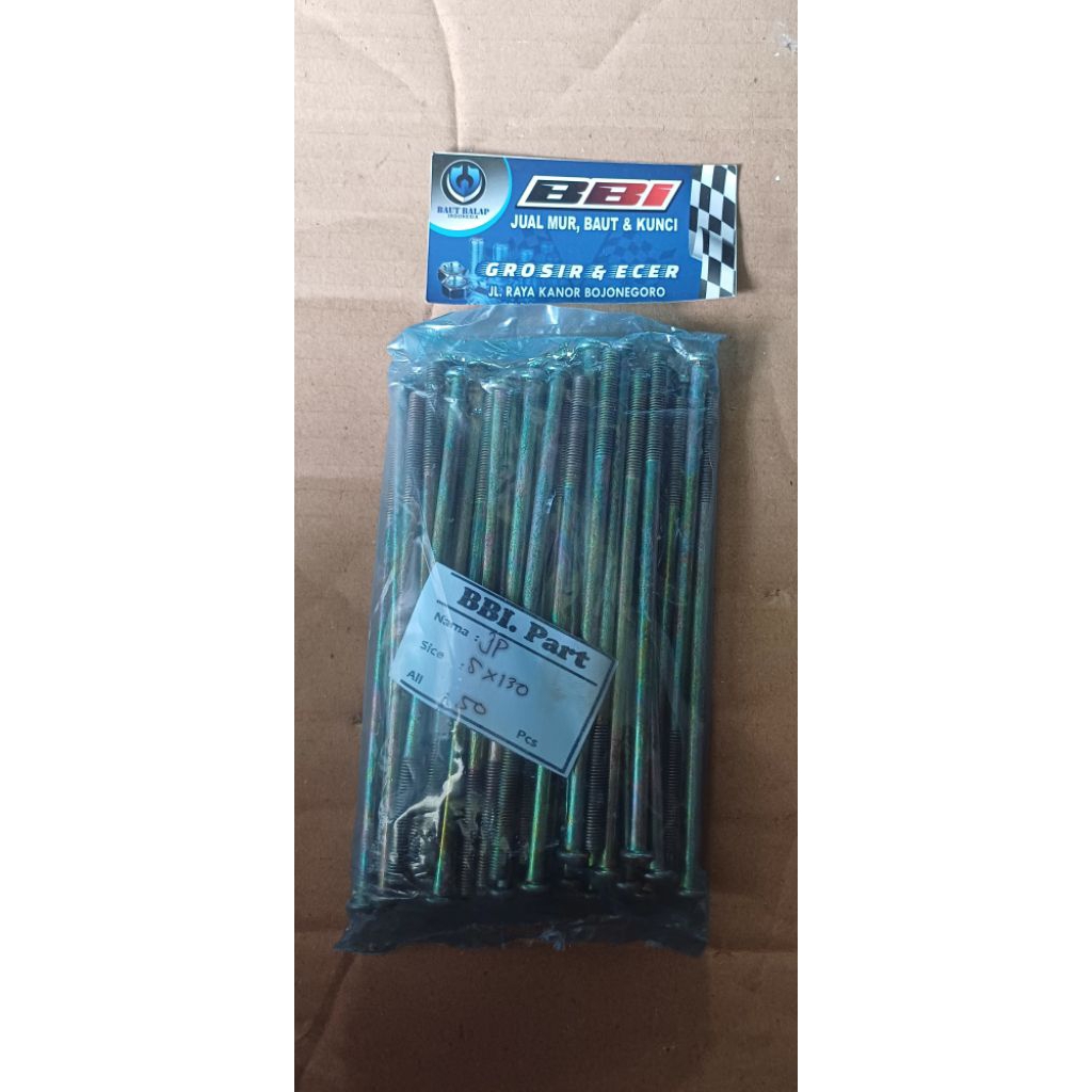 baut obeng/jp 5x130 baut 8 panjang 13cm isi 50pcs