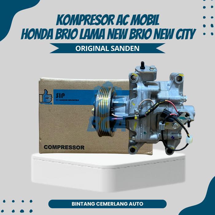 KOMPRESOR AC Mobil Honda Brio Lama New Brio New city ASLI SANDEN