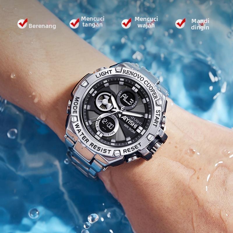 AIYISHI 2358 Jam Tangan Pria Original Tahan Air Stainless Steel