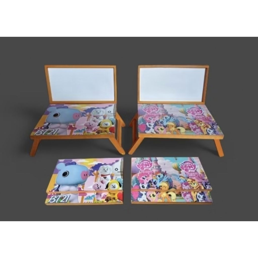 Meja Belajar Papan Tulis Whiteboard Bisa Dilipat