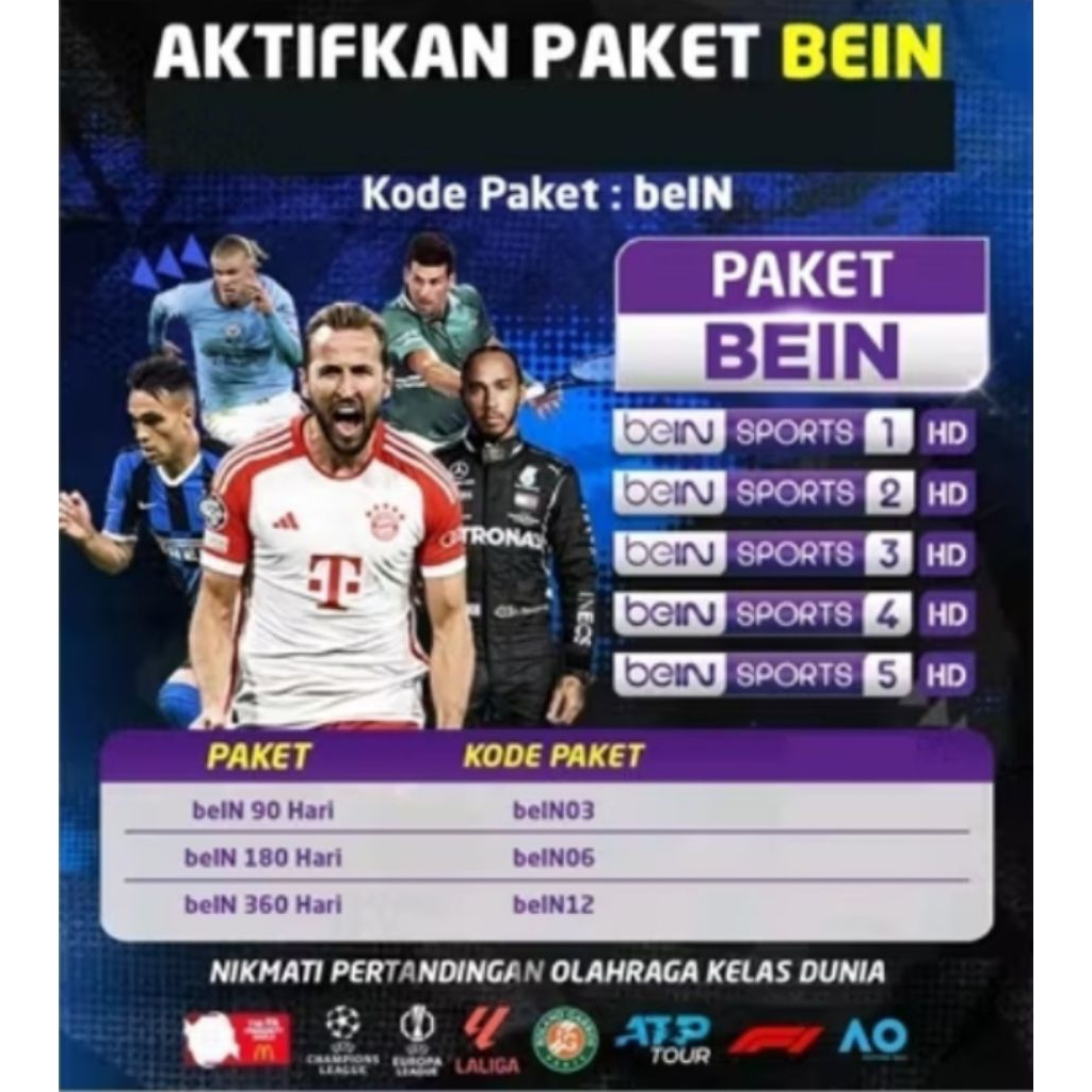 Voucher Paket BEIN K-Vision 30 Hari