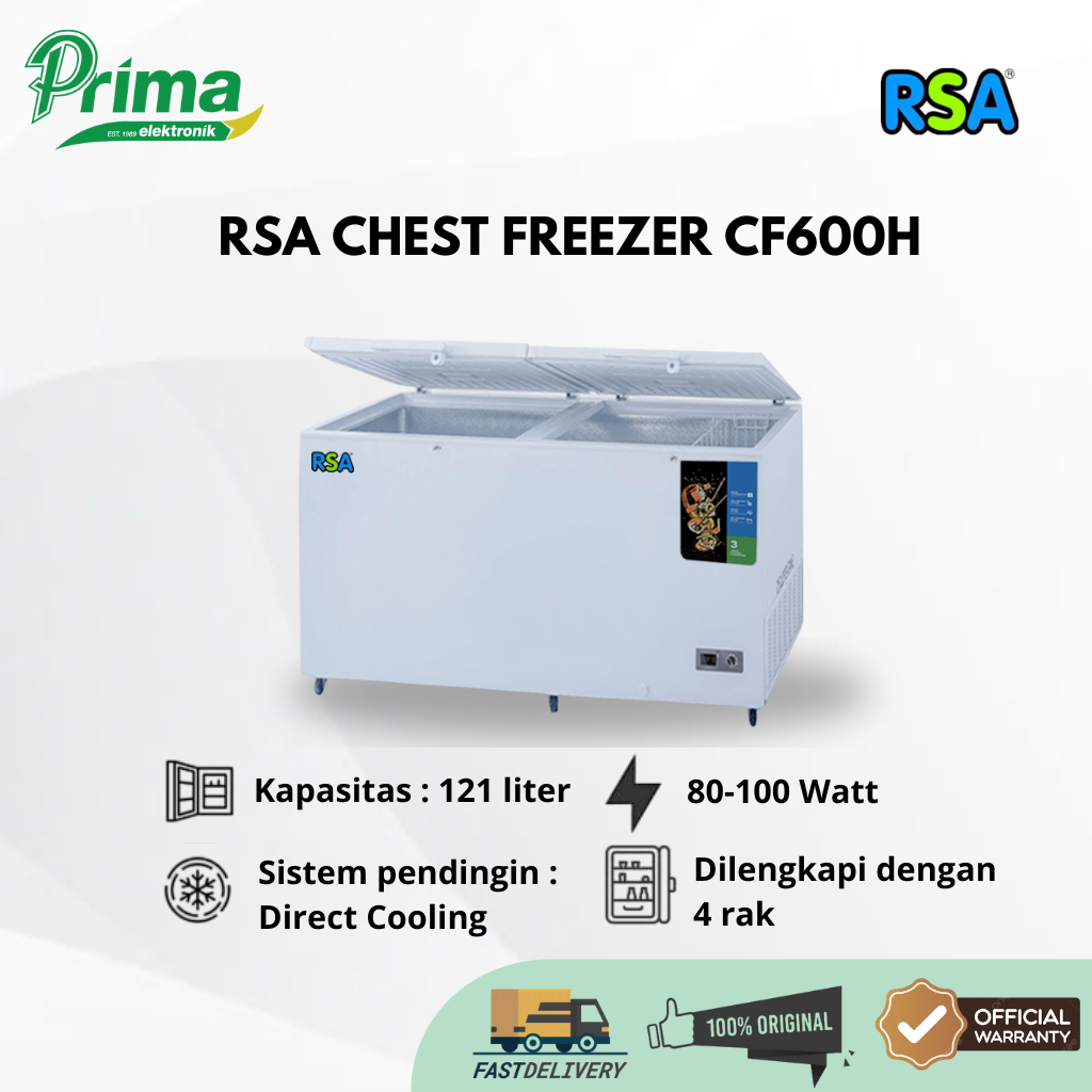 RSA CF600H 500 LITER FREEZER BOX GARANSI