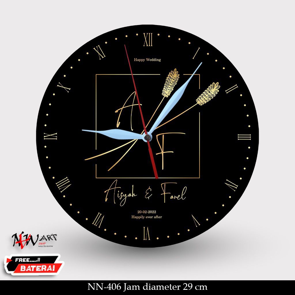 JAM DINDING CUSTOM NAMA