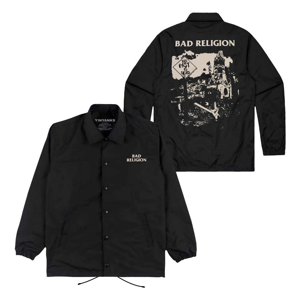 The Getooxs Jacket Coach Bad Religion The Pas Jacket Unisex warna Hitam