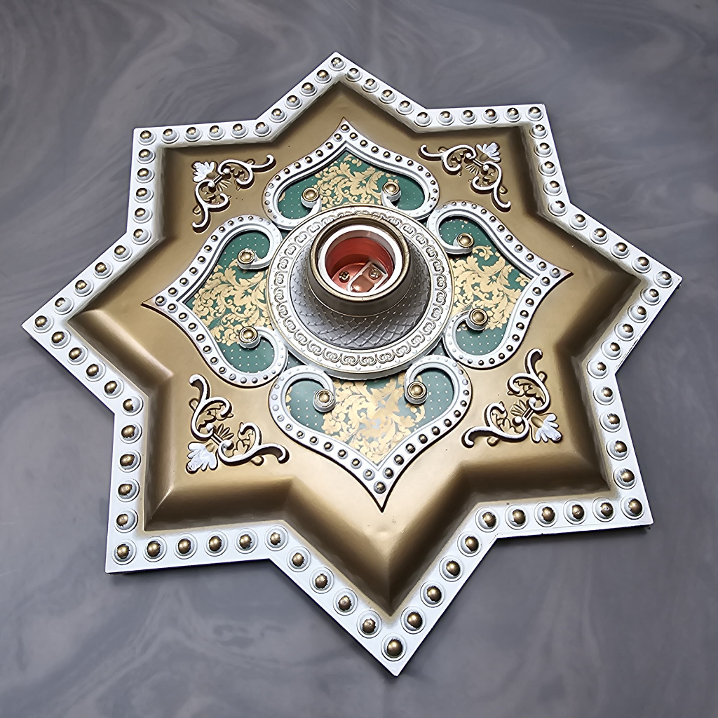 Fiting Ornamen Plafon PVC 30CM Elegan/INDECOR VICON - Fitting HIAS Lampu Ornamen Plafon PVC Bintang