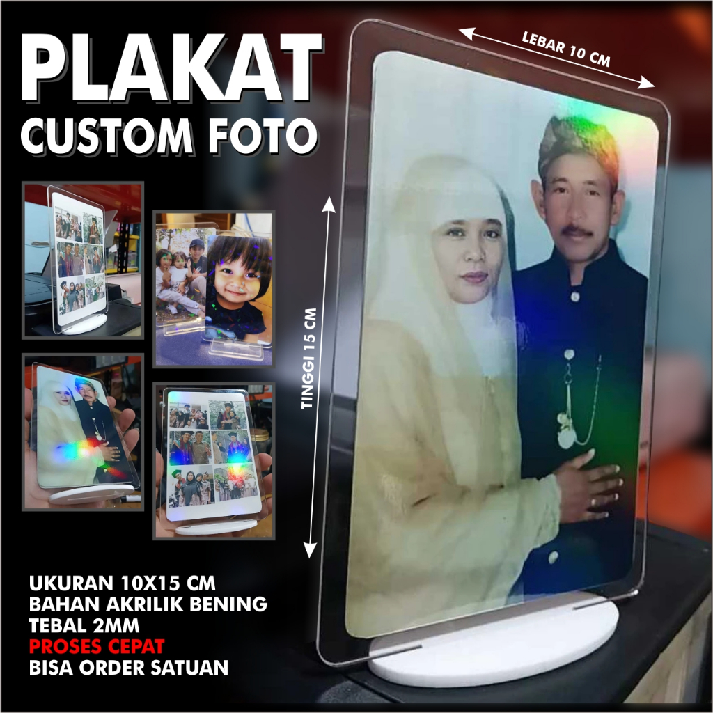 DUDUKAN AKRILIK / PLAKAT AKRILIK CUSTOM FOTO / STAND AKRILIK CUSTOM FOTO