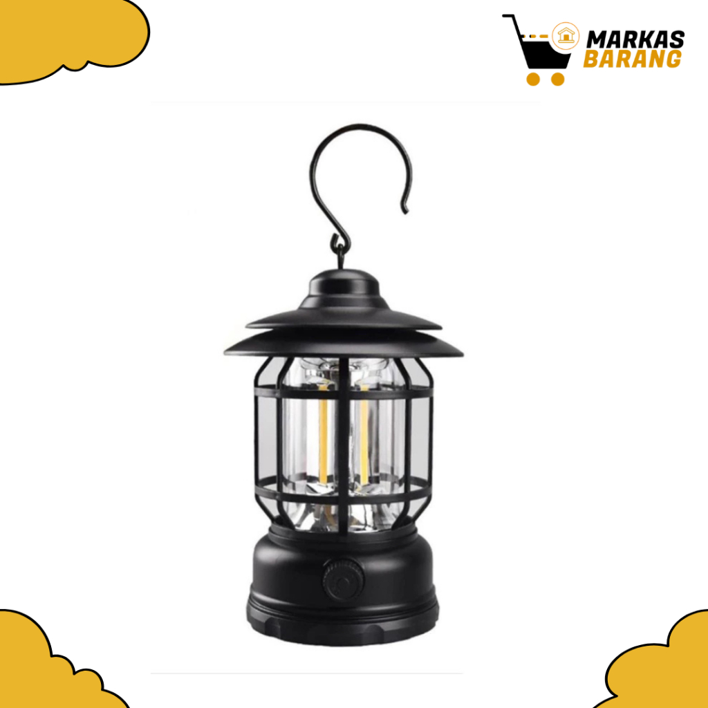 Lentera LED Multifungsi Tenda Camping Recharger || Lentera Emergency LED Putih Kuning Dimmer Jepalo