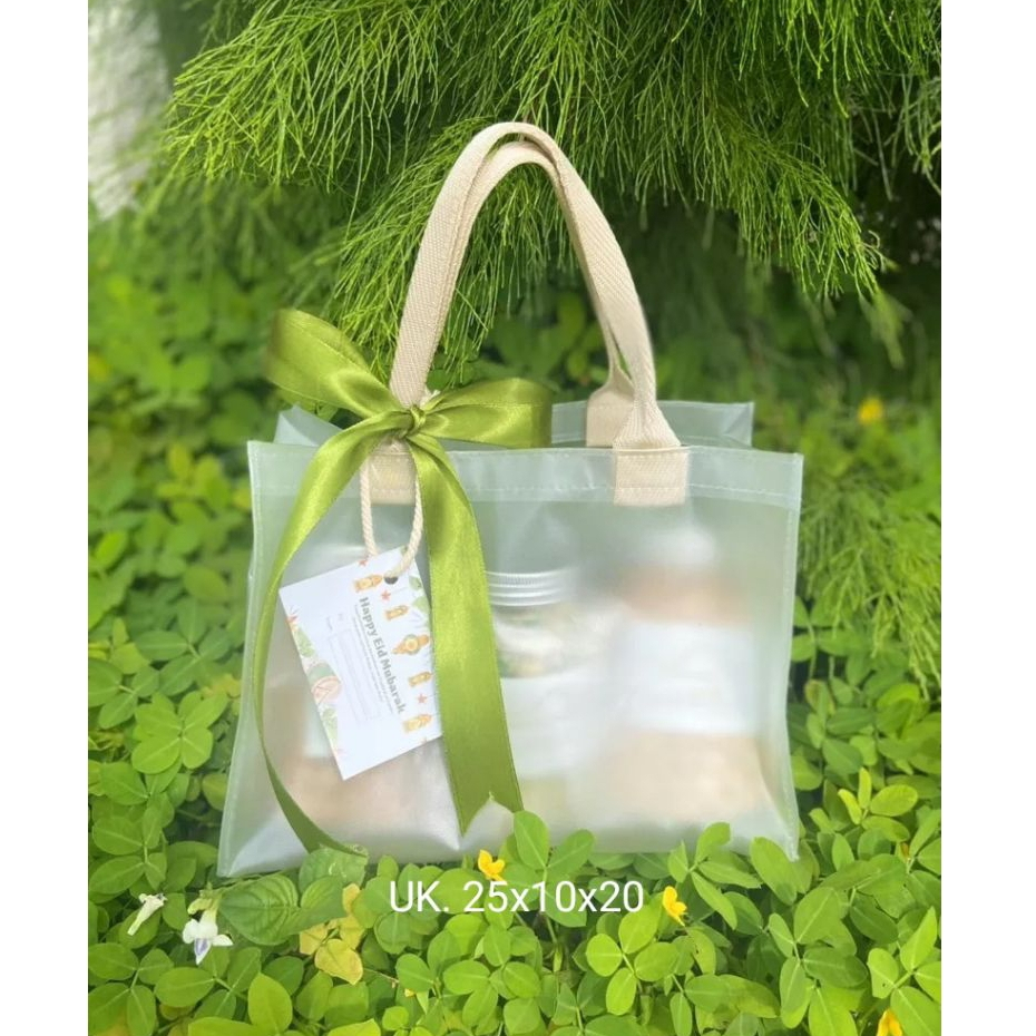 "Ready stock" Tas Hampers Murah Mika/PVC Doff Tebal Besar Dan Sedang Mika 0.25A Doff