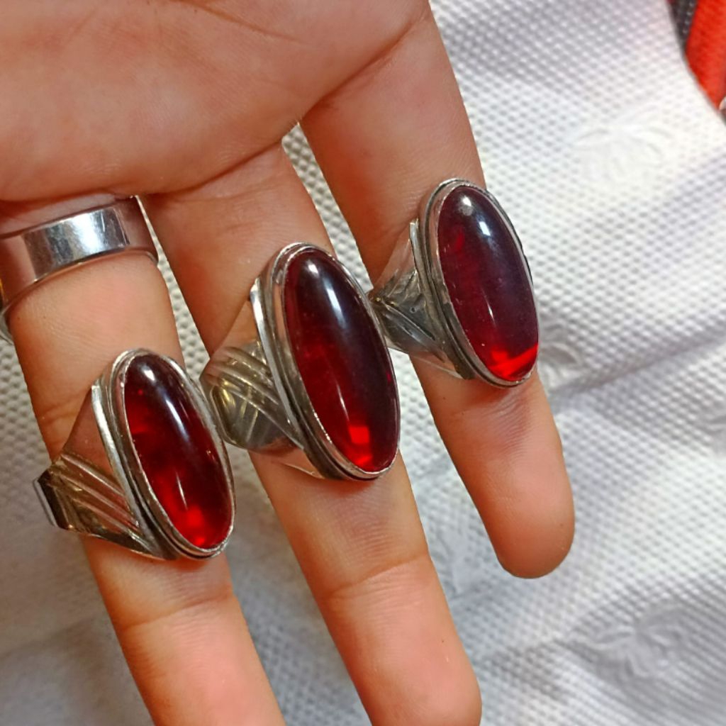 batu cincin merah pandan natural top hq