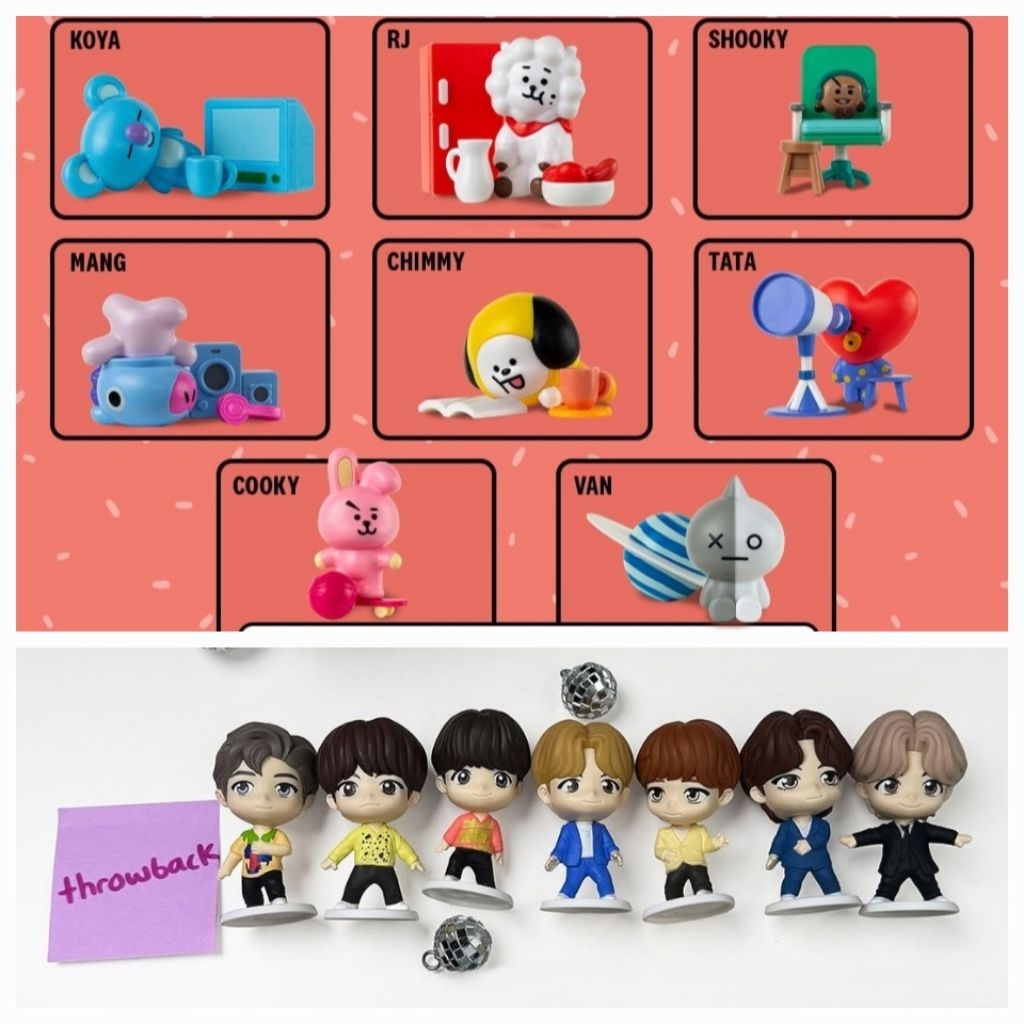 Mainan Anak Chaki Happy Meal Meals KFC McD Mcdonald Mcdonalds Karakter Figure Pajangan BT21 BT 21 BT