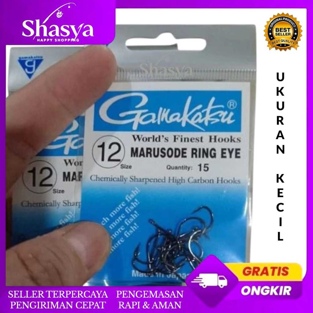 Kail pancing gamakatsu type kecil marusode ring mata kail - kail pancing