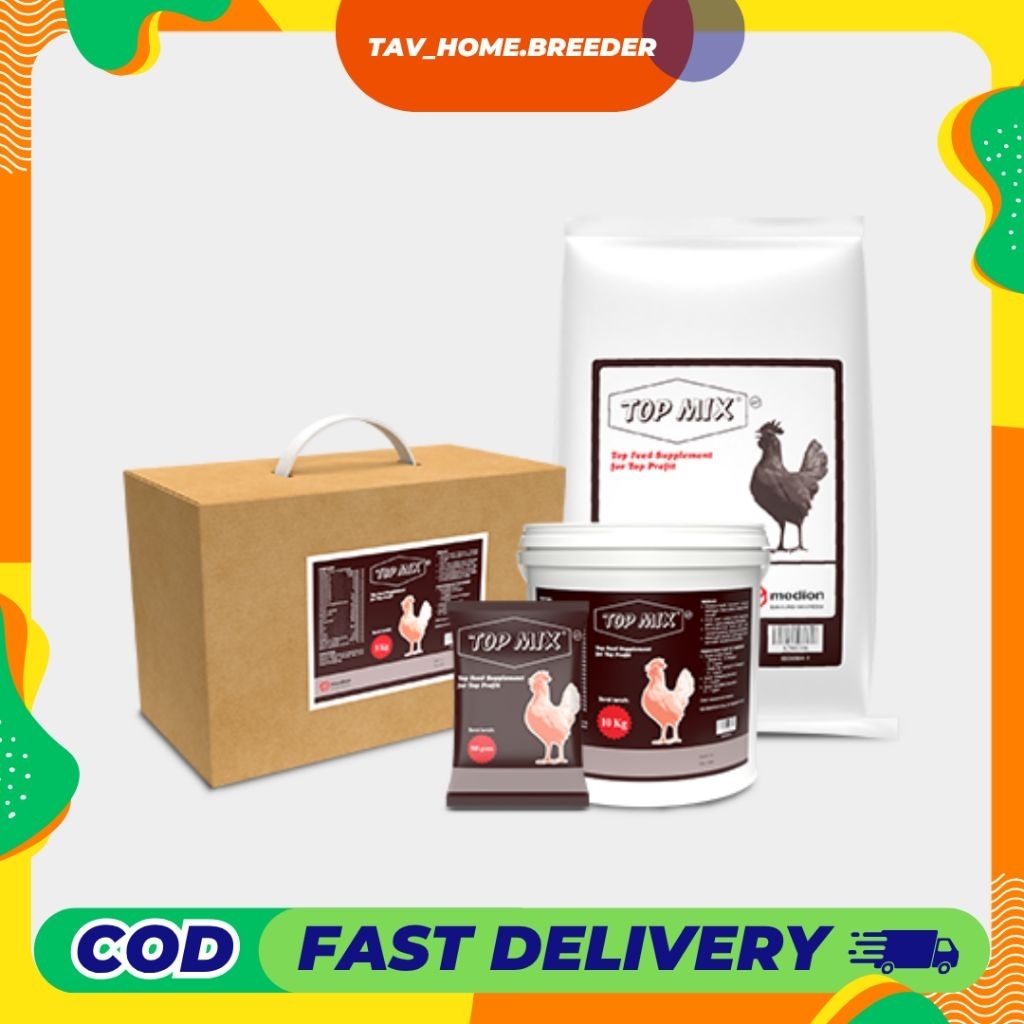 TOP MIX PREMIX PAKAN AYAM KEMASAN 500 GRAM