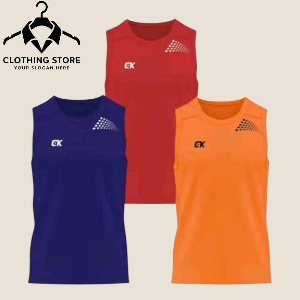 Kaos Olahraga Singlet-Kaos GYM/FITNESS-Baju Lari RUNNING Singlet
