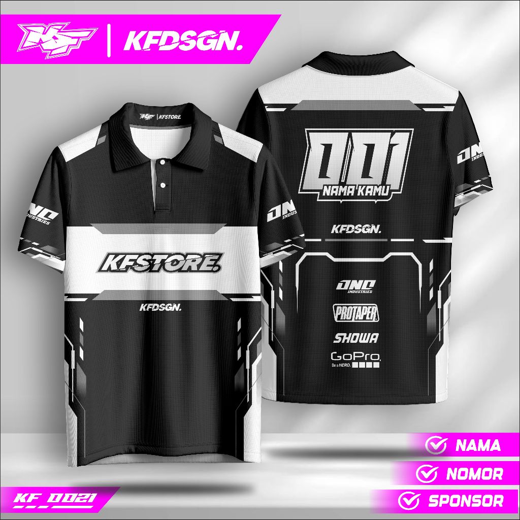 Kaos Jersey Custom Nama – Baju Racing Drag Bike Trail Supermoto | Desain Bebas