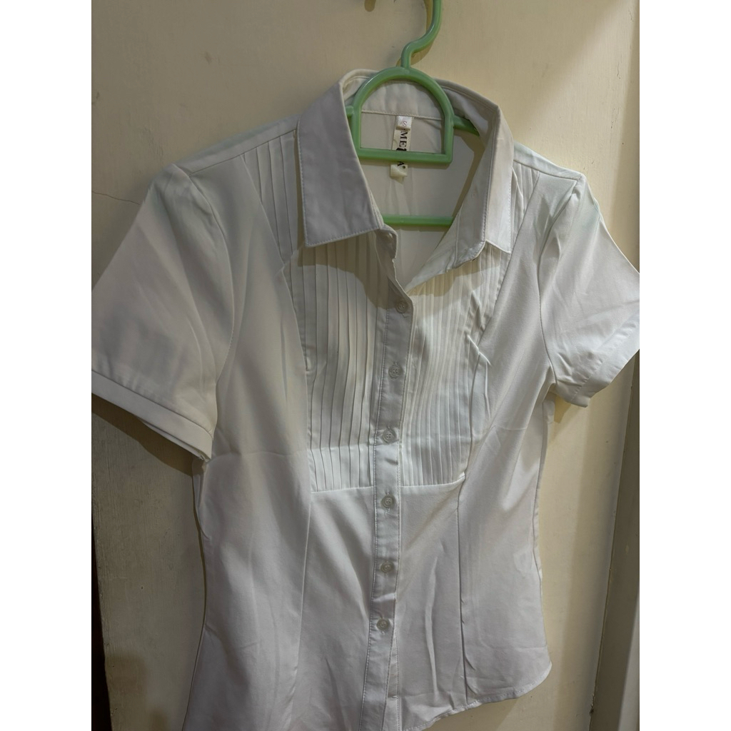 NEW Kemeja Putih Lengan Pendek Wanita
