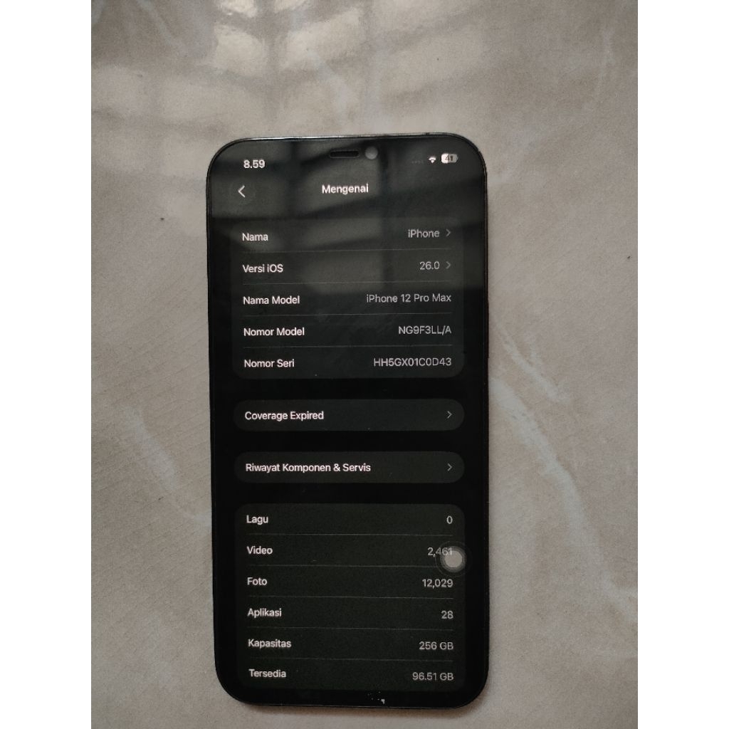 IPHONE 12 PROMAX 256 WIFI ONLY