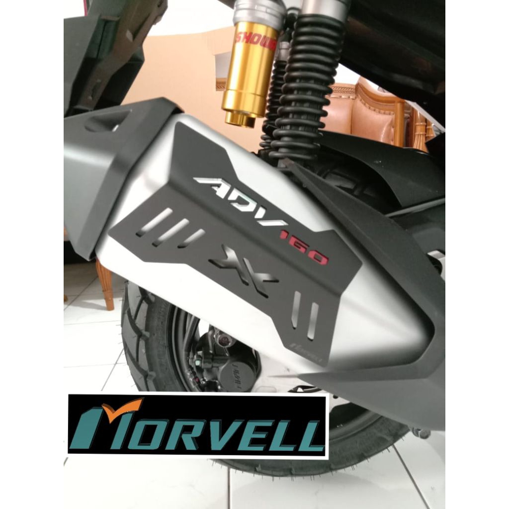 honda adv 150 160 Knalpot cover - Morvell muffler cover - garnish knalpot adv150 adv160