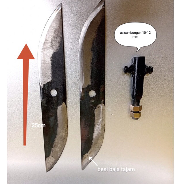 sambungan as menyabung pisau ke mesin dinamo ukuran 8mm,10mm,12mm